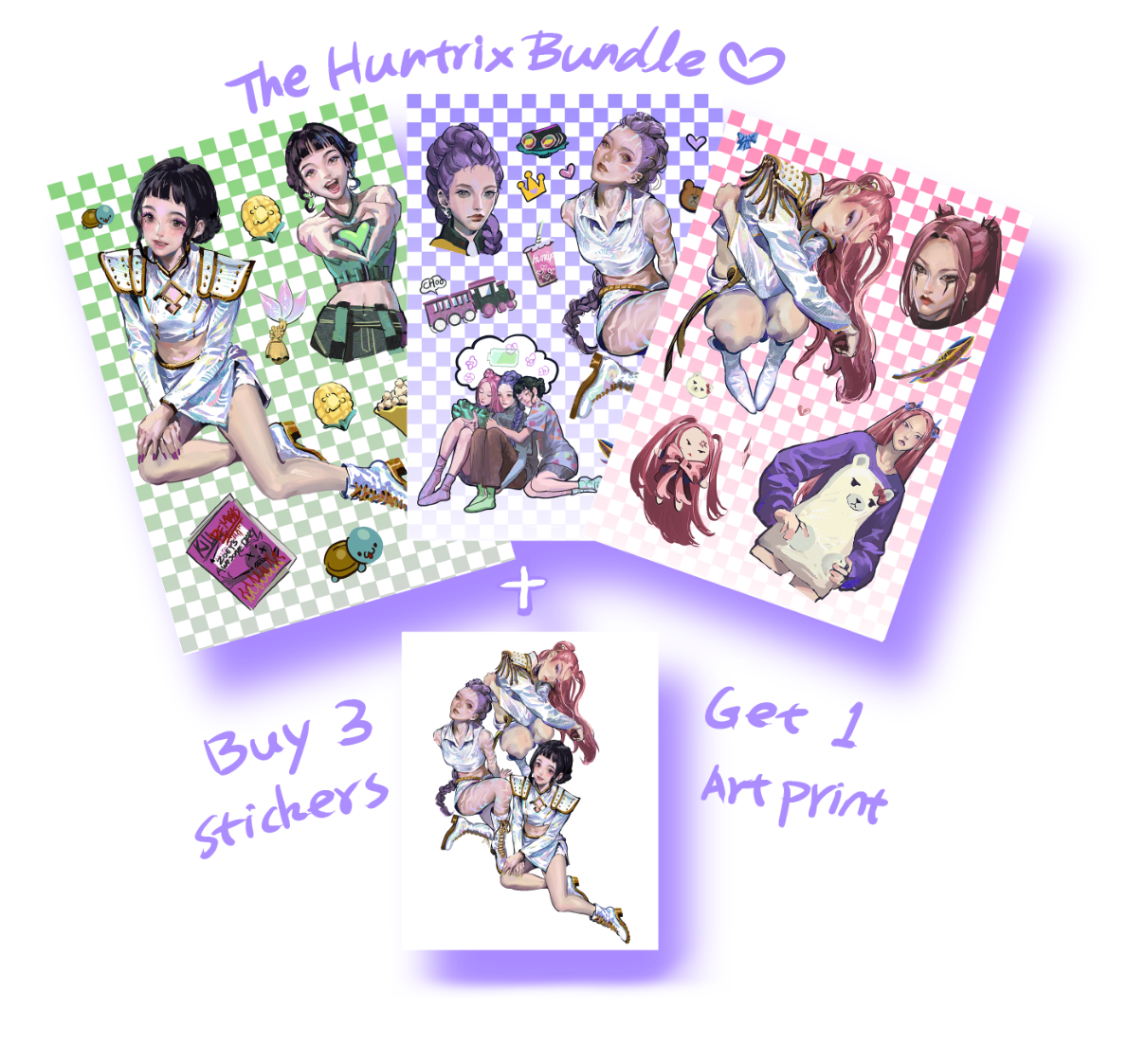 Huntrix sticker sheets!<Kpop demon hunters>