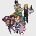 OPLA fanart (Nami,Luffy,Vivi,Chopper,Usopp,Zoro,Sanji)